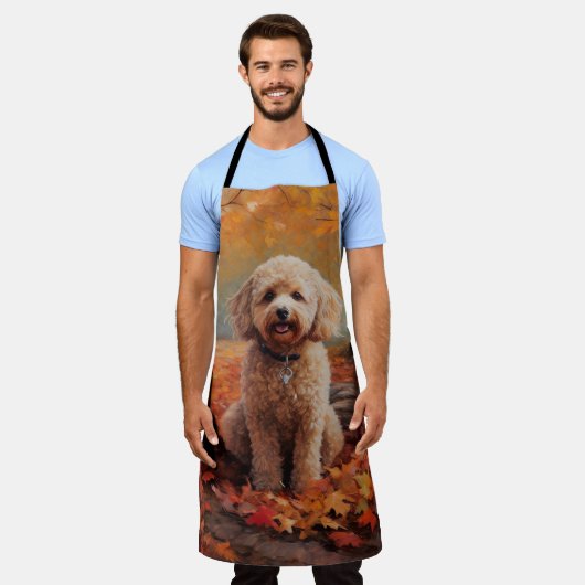 Cockapoo in de herfst laat Herfst inspireren Schort (Gedragen)