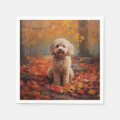Cockapoo in de herfst laat Herfst inspireren Servet (Voorkant)