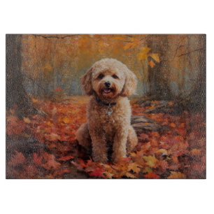 Cockapoo in de herfst laat Herfst inspireren Snijplank