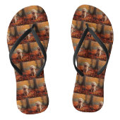 Cockapoo in de herfst laat Herfst inspireren Teenslippers (Voetbed)