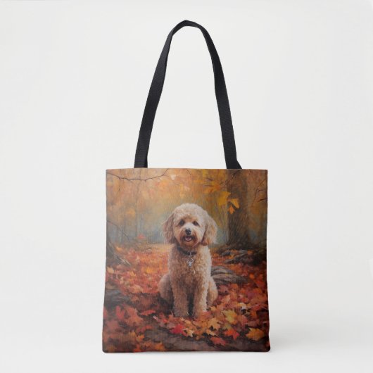 Cockapoo in de herfst laat Herfst inspireren Tote Bag (Voorkant)