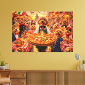 Cockapoo Italiaans straatmuurschildering – Luxe ku Canvas Afdruk (Insitu (Woonkamer))