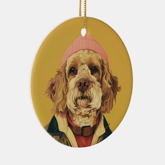 Cockapoo Keramisch Ornament (Rechts)