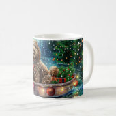 Cockapoo Kerst Feestelijke Reis Koffiemok (Voorkant rechts)