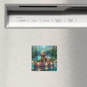 Cockapoo Kerst Feestelijke Reis Magneet (Insitu (Vaatwasser))