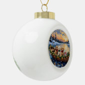 Cockapoo Kerstboot Vakantie Keramische Bal Ornament (Links)