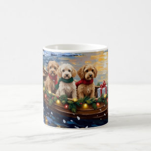 Cockapoo Kerstboot Vakantie Koffiemok
