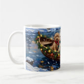 Cockapoo Kerstboot Vakantie Koffiemok (Links)