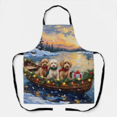 Cockapoo Kerstboot Vakantie Schort (Voorkant)