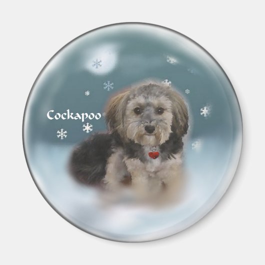 Cockapoo-kerstcadeaus Magneet (Voorkant)