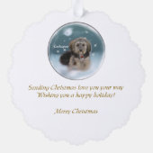 Cockapoo-kerstcadeaus Ornament Kaart (Achterkant)