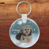 Cockapoo-kerstcadeaus Sleutelhanger (Voorkant)