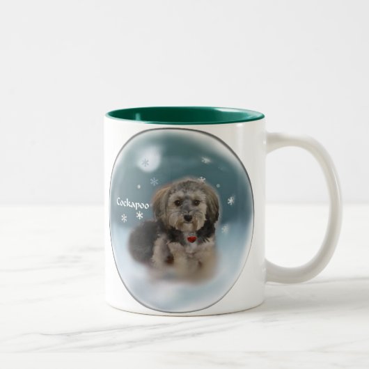 Cockapoo-kerstcadeaus Tweekleurige Koffiemok (Rechts)