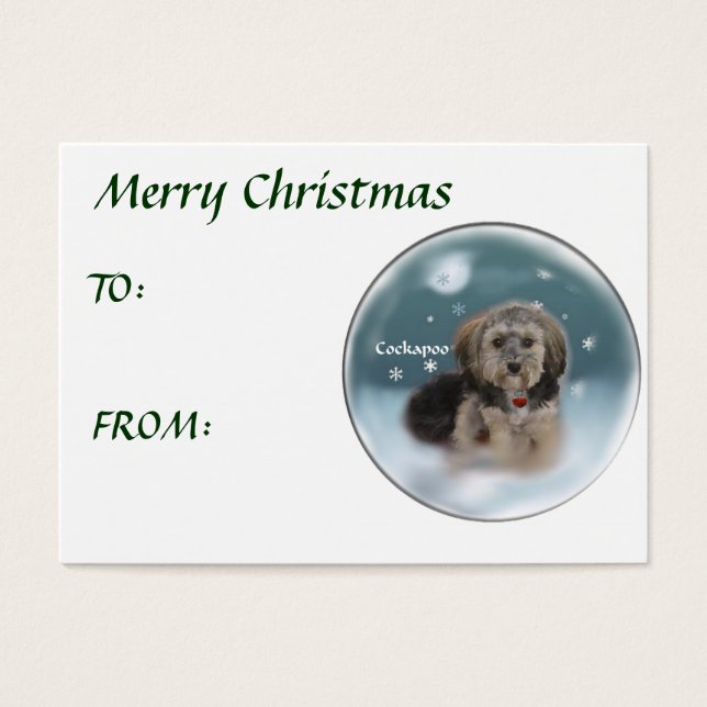 Cockapoo-kerstcadeaus Visitekaartje (Voorkant)