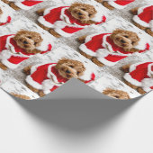 Cockapoo kerstinpakpapier cadeaupapier (Hoek)