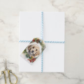 Cockapoo Kerstkrans feestelijke pup Cadeaulabel (Met Touw)