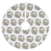 Cockapoo Kerstkrans feestelijke pup Kerstboom Rok (Voorkant)