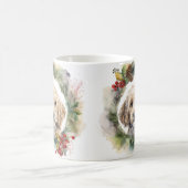 Cockapoo Kerstkrans feestelijke pup Koffiemok (Center)