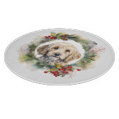 Cockapoo Kerstkrans feestelijke pup Snijplank (Hoek)