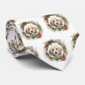 Cockapoo Kerstkrans feestelijke pup Stropdas (Opgerold)