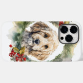 Cockapoo Kerstkrans Festieve Pup Case-Mate iPhone Case (Achterkant (horizontaal))