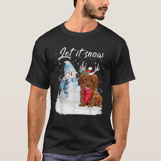 Cockapoo Kerstman Hond Kerst Snowman Kerst Pyjama T-shirt (Voorkant)