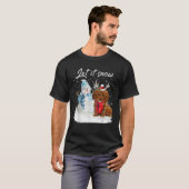 Cockapoo Kerstman Hond Kerst Snowman Kerst Pyjama T-shirt (Voorkant volledig)