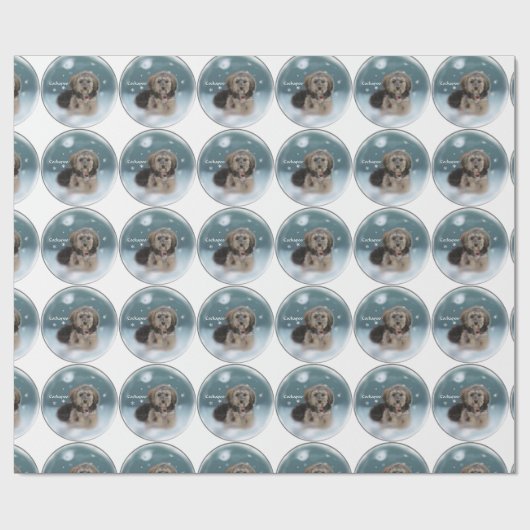 Cockapoo Kerstmis Cadeaupapier (Vlak)