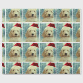 Cockapoo Kerstmis Cadeaupapier (Vlak)