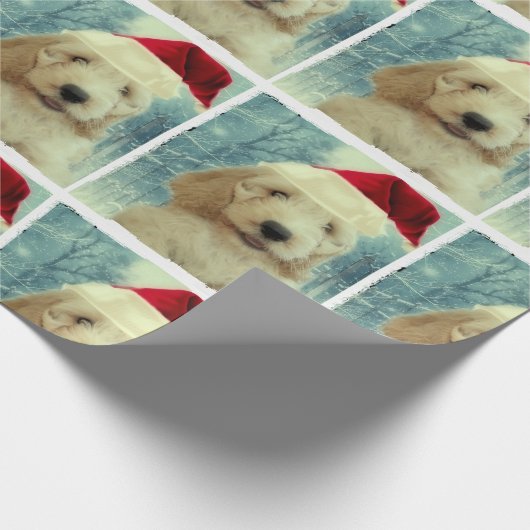 Cockapoo Kerstmis Cadeaupapier (Hoek)
