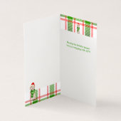 Cockapoo Kerstmis Dog Red en Green Pset Holiday Kaart (Binnen)