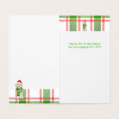 Cockapoo Kerstmis Dog Red en Green Pset Holiday Kaart (Binnenkant ongevouwen)