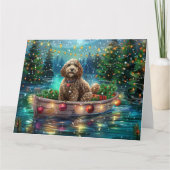 Cockapoo Kerstmis Feestelijke Reis Kaart (Voorkant)