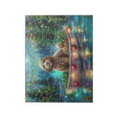 Cockapoo Kerstmis Feestelijke Reis Notitieblok (Linkerzijde)