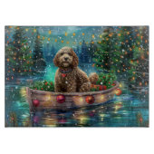 Cockapoo Kerstmis Festivale Reis Snijplank (Voorkant)