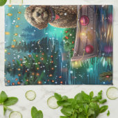 Cockapoo Kerstmis Festivale Reis Theedoek (Gevouwen)