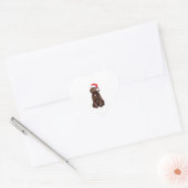 Cockapoo Kerstmis Hart Sticker (Envelop)