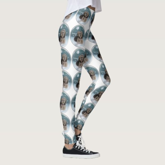 Cockapoo Kerstmis Leggings (Rechts)