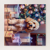Cockapoo Kerstmis Legpuzzel (Horizontaal)