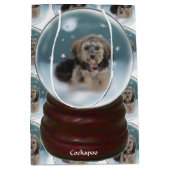Cockapoo Kerstmis Medium Cadeauzakje (Voorkant)
