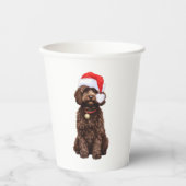 Cockapoo Kerstmis Papieren Bekers (Voorkant)