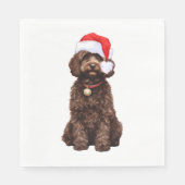 Cockapoo Kerstmis Servet (Voorkant)
