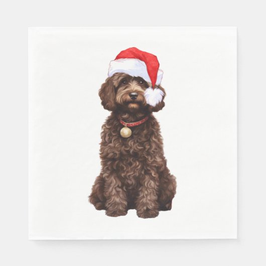 Cockapoo Kerstmis Servet (Voorkant)