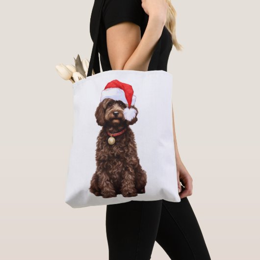 Cockapoo Kerstmis Tote Bag (Dichtbij)
