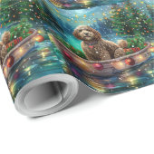 Cockapoo kerstvakantie cadeaupapier (Rol Hoek)