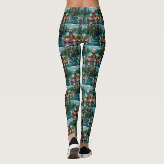 Cockapoo kerstvakantie leggings (Achterkant)