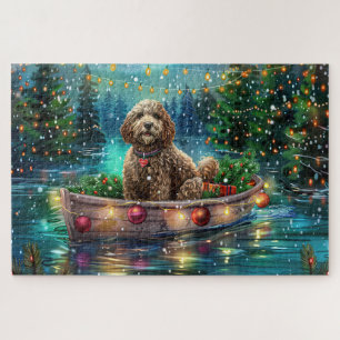 Cockapoo kerstvakantie legpuzzel