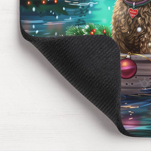 Cockapoo kerstvakantie muismat (Hoek)