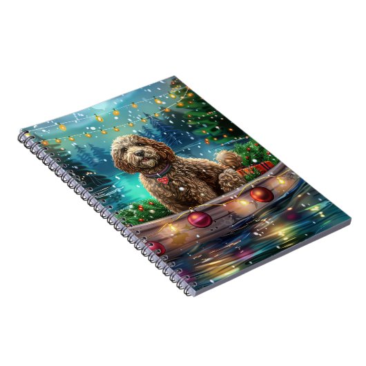 Cockapoo kerstvakantie notitieboek (Rechterzijde)