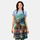 Cockapoo kerstvakantie schort (Gedragen)